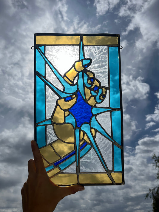 Annabelle stained glass hand