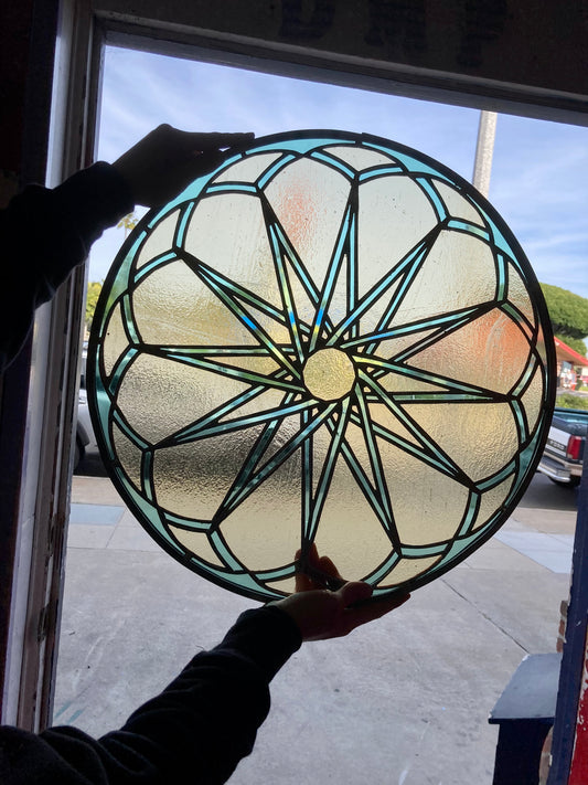 Stained Glass Green Star